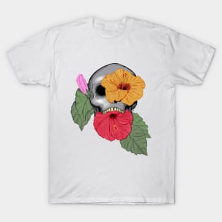 Hibiscus skull T-Shirt